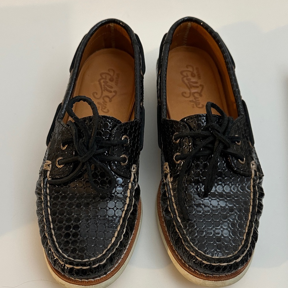 Sperry Gold Cup A/O Wine Glitter Boat Shoes